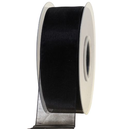 položky Smuteční organzová stuha s okrajem černá 40mm 50m