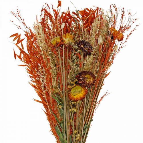 Floristik24 Sušené květiny kytice oranžová mix 42cm