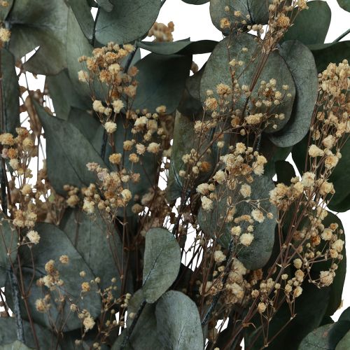 Floristik24 Kytice sušených květin eukalyptus gypsophila konzervovaná 50cm zelená