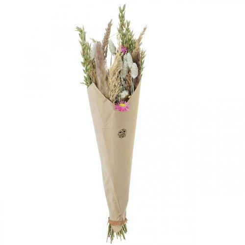 Floristik24 Kytice ze sušených květů tráva Phalaris slámové květy růžové 60cm 110g
