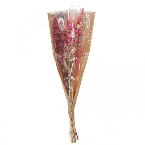 Floristik24 Kytice ze sušených květů růžové bílé phalaris masterwort 80cm 160g