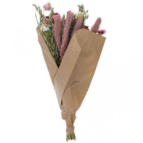položky Kytice ze sušených květin kytice z lučních květin růžová V50cm 140g