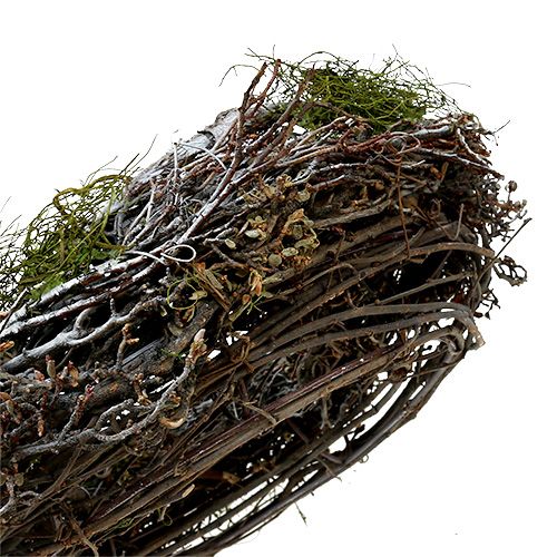 Floristik24 Věnec na dveře s mechem Ø28cm šedý, zelený