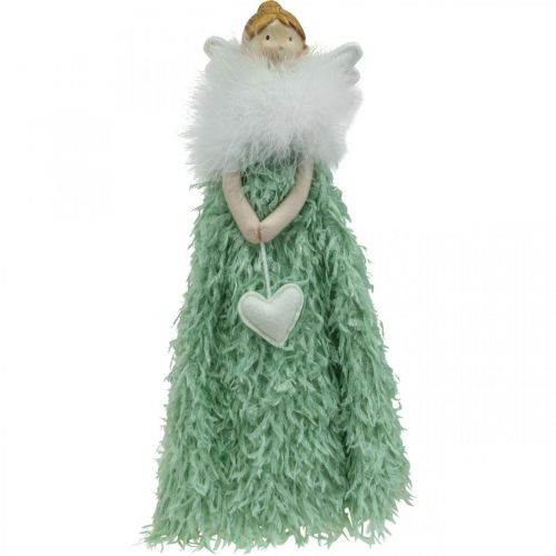 Floristik24 Zarážka vánoční anděl postava anděla zelená V38cm