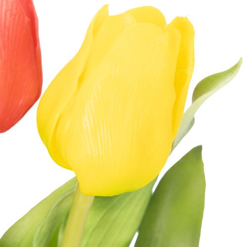 položky Umělé tulipány, rustikální jarní dekorace do jakékoli vázy na stůl, 30 cm, 7 kusů