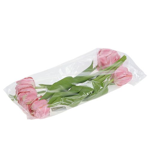 Floristik24 Tulipán růžový 37cm 6ks