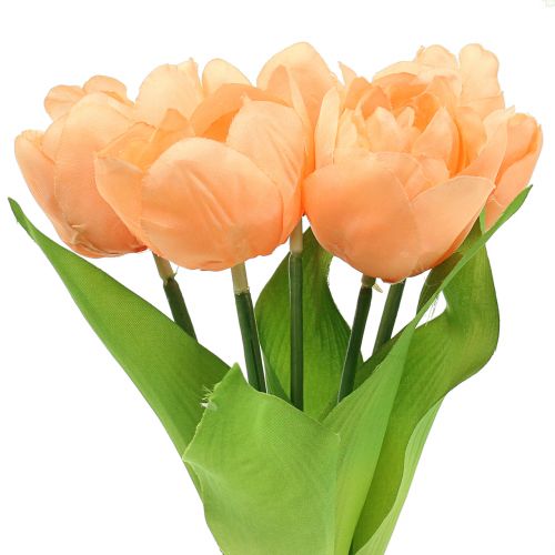 Floristik24 Tulipán umělá broskev 26,5cm 5ks