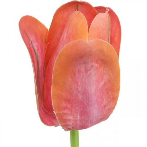 položky Tulipán umělá květina červená, oranžová Umělá jarní květina V67cm