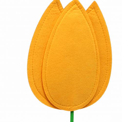 položky Plstěná květina tulipán žlutá letní dekorace V88cm
