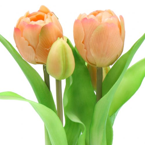 Floristik24 Tulipán Real-Touch broskev 23cm