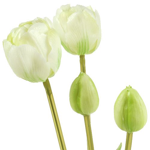 položky Tulipány krémové Real-Touch květinová dekorace L43,5cm 5ks