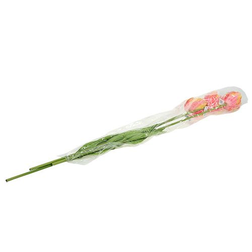 Floristik24 Tulipány růžovo-žluté 86cm 3ks