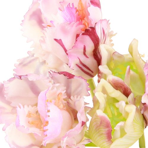 položky Tulipány umělý papoušek tulipány fialová kytice s 5 květy 40cm