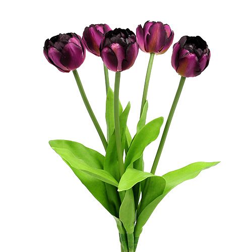 Floristik24 Kytice tulipánů 43cm fialová