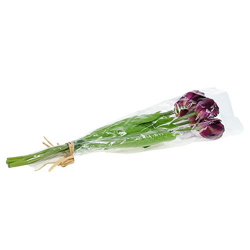 Floristik24 Kytice tulipánů 43cm fialová