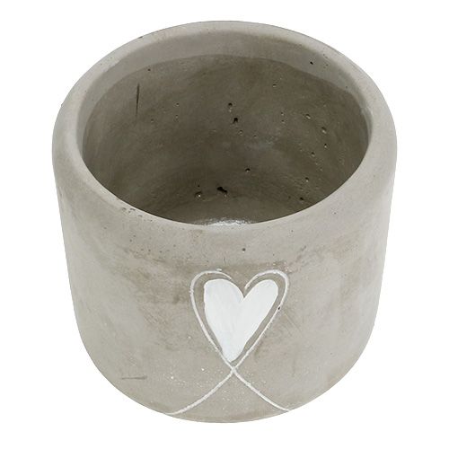 Floristik24 Betonový květináč se srdcem Ø11cm V10cm 5ks