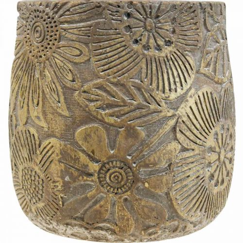 Floristik24 Květináč zlatý keramický květináč Ø17cm V19cm