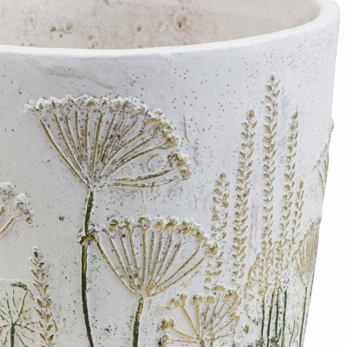 Floristik24 Květináč velký keramický květináč z bílého zlata Ø20,5cm V20cm