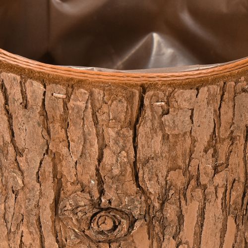 položky Dřevěný květináč, kulatý, borová kůra Ø15cm, výška 12,5cm