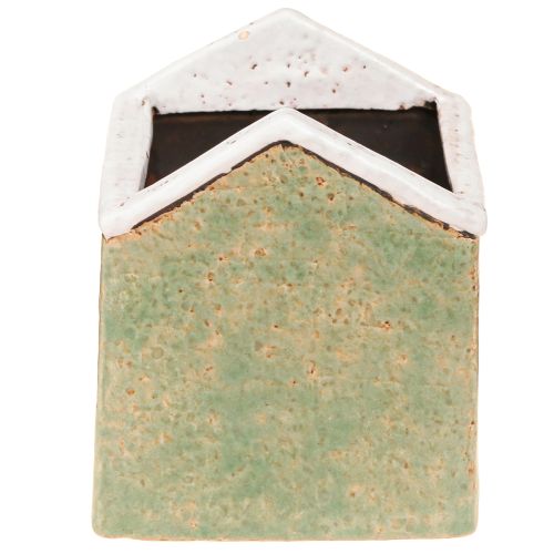 položky Keramický květináč Adventní mátově bílý 10×10×12cm