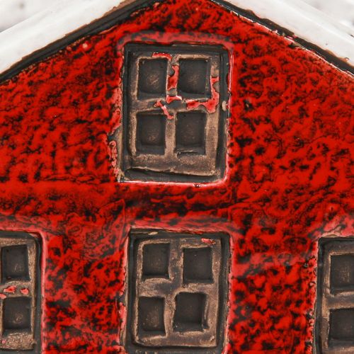 položky Keramický květináč Advent červený a bílý 10×10×12cm