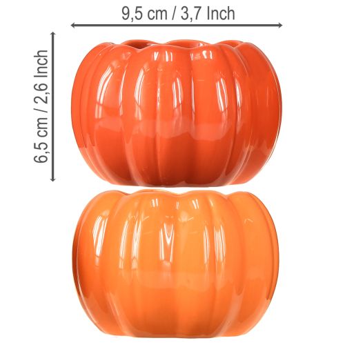 položky Keramický květináč na dýně oranžový Ø9,5 cm V6,5 cm 4 ks