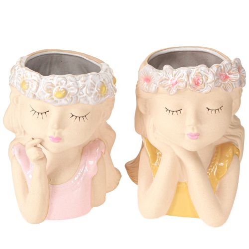 Floristik24 Květináč Ceramic Dreaming Girl Assorted H19,5cm 2ks