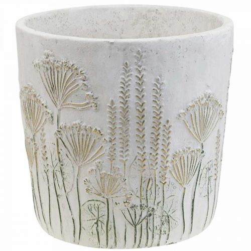Květináč Keramický květináč z bílého zlata Ø17,5 cm V16,5 cm