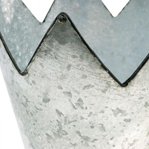 položky Květinová korunka kovová dekorace zinek Ø21,5/19,5/17cm sada 3 ks