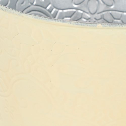 položky Kovový květináč, pastelově žlutý, Ø16 cm V14 cm