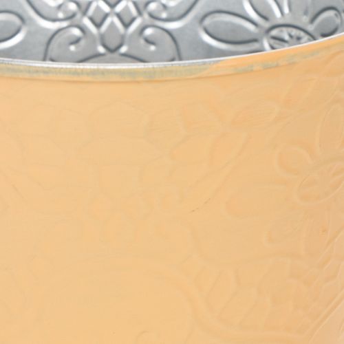 položky Kovový květináč, pastelově oranžová, Ø13,5 cm V12,5 cm