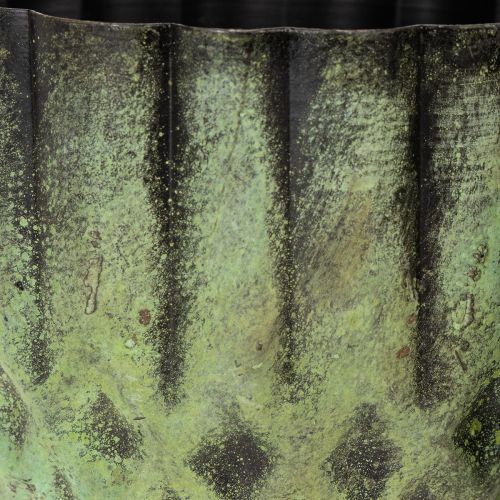 položky Starožitný kovový květináč, zelený, Ø14/12 cm, sada 2 kusů