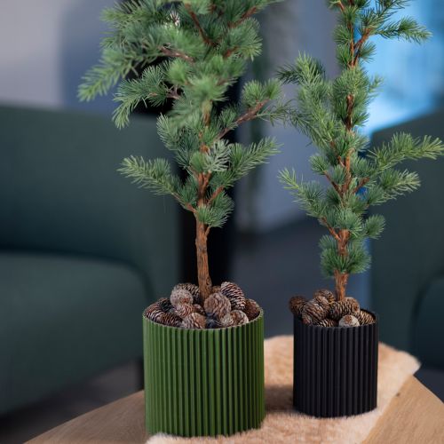 Papírový květináč tmavě zelený Ø13cm V12cm 4 ks