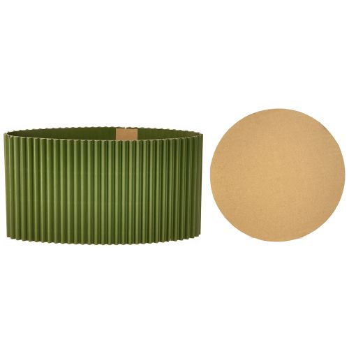 položky Papírový květináč tmavě zelený Ø19cm V14cm 3 ks