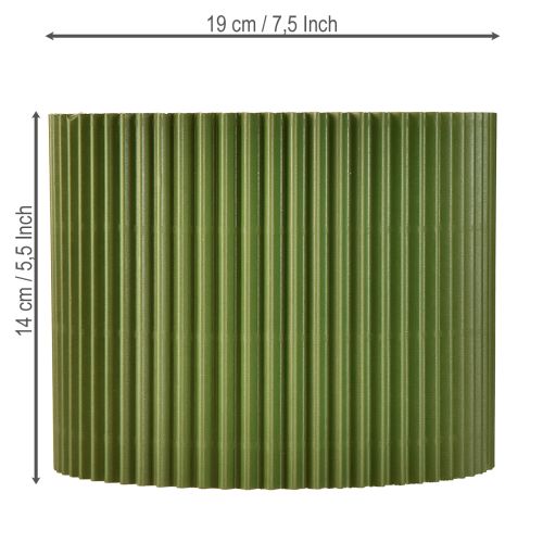 položky Papírový květináč tmavě zelený Ø19cm V14cm 3 ks