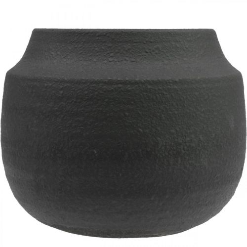 Floristik24 Květináč černý keramický květináč Ø27cm V23cm
