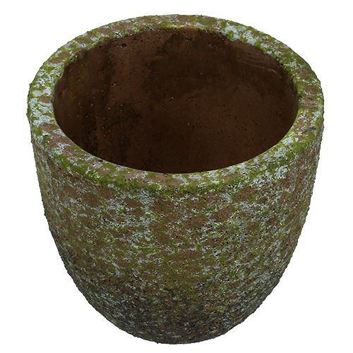 Floristik24 Květináč mechově šedý, zelený Ø14cm V14cm 2ks