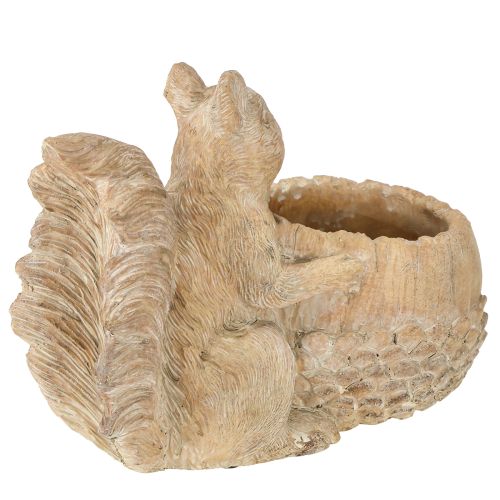 položky Květináč s dekorací z litého kamene veverky 26×14×19cm