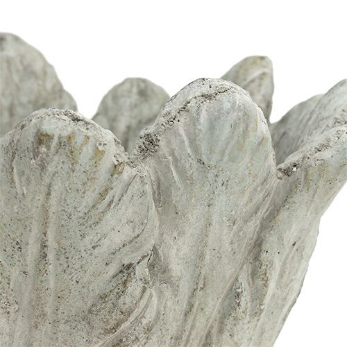 Floristik24 Květináč s motivem peří šedý Ø17cm V14cm 1ks