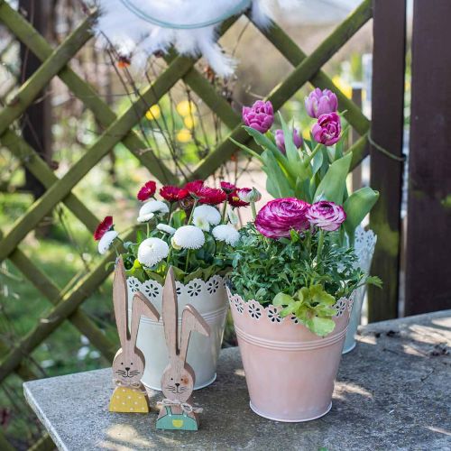 Floristik24 Květinová ozdoba do květináče světle zelená Ø15cm V15cm