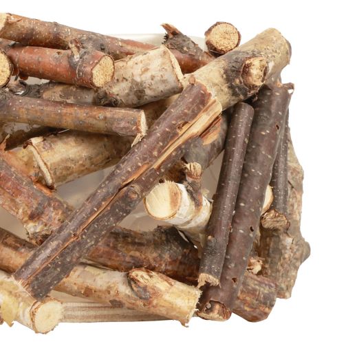 Floristik24 Květináč dřevěný květináč dřevěná dekorace přírodní V10,5cm Ø10cm