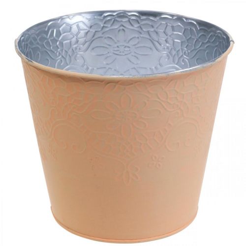 položky Květináč kovový květináč pastelově oranžový Ø20cm V16cm