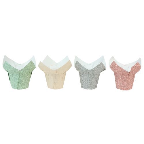 položky Sázecí papír tečkovaný dárkové balení květin Ø9cm V16cm 8 ks