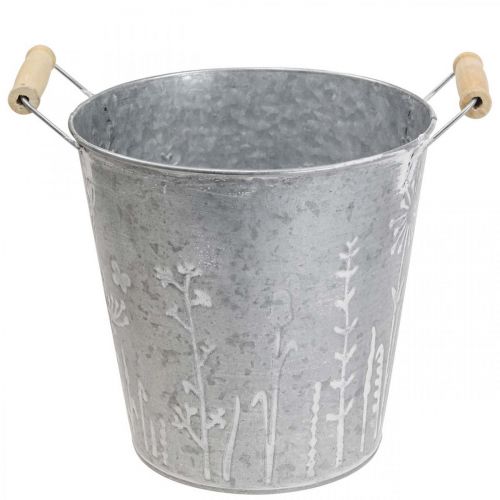 Floristik24 Květináč květináč vintage dekorativní kovové vědro Ø21,5cm H19cm