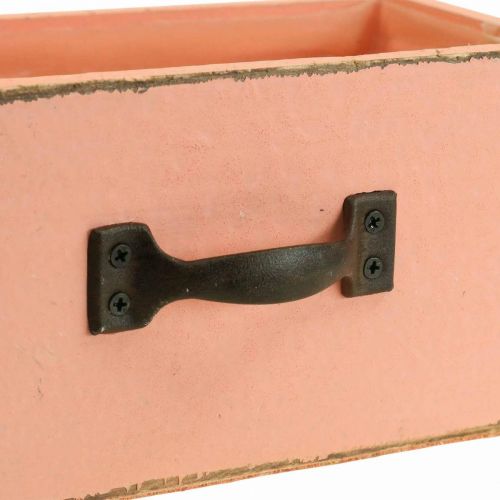 Floristik24 Zásuvka květináče wood deco broskev 25×13×9cm