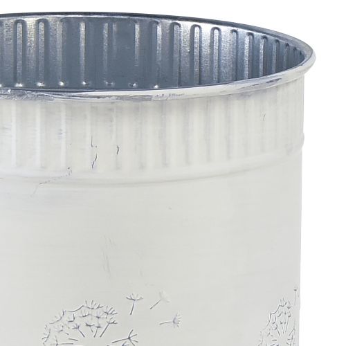 Floristik24 Květináč květináč Pampeliška bílý Ø12,5cm V14cm