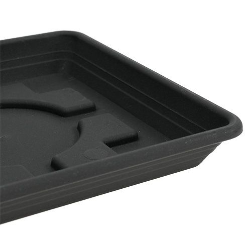 Floristik24 Podložka Lara čtvercová 16cm x 16cm antracitová, 1ks