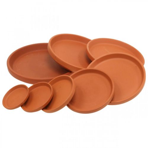 položky Keramické podtácky, terakotové podšálky Ø6–17,5 cm