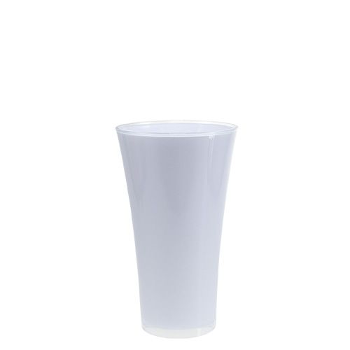 Floristik24 Váza “Fizzy” Ø13,5cm V20,5cm bílá 1 ks
