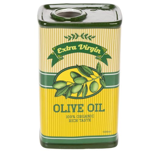 Floristik24 Keramická dekorativní váza na olivový olej, perfektní dekorace na stůl pro sušené květiny, 18 cm